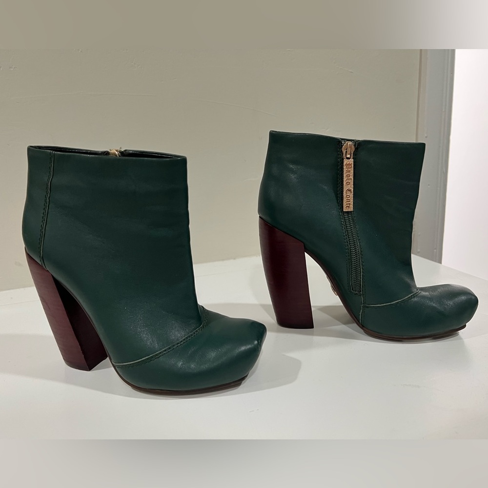 Paolo Conte Green Heeled Booties - Sz 35
